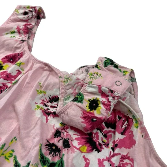 Baby Be Mine Pink Floral Maternity & Nursing Dress L/XL - Back Snap Closure - Picture 8 of 12